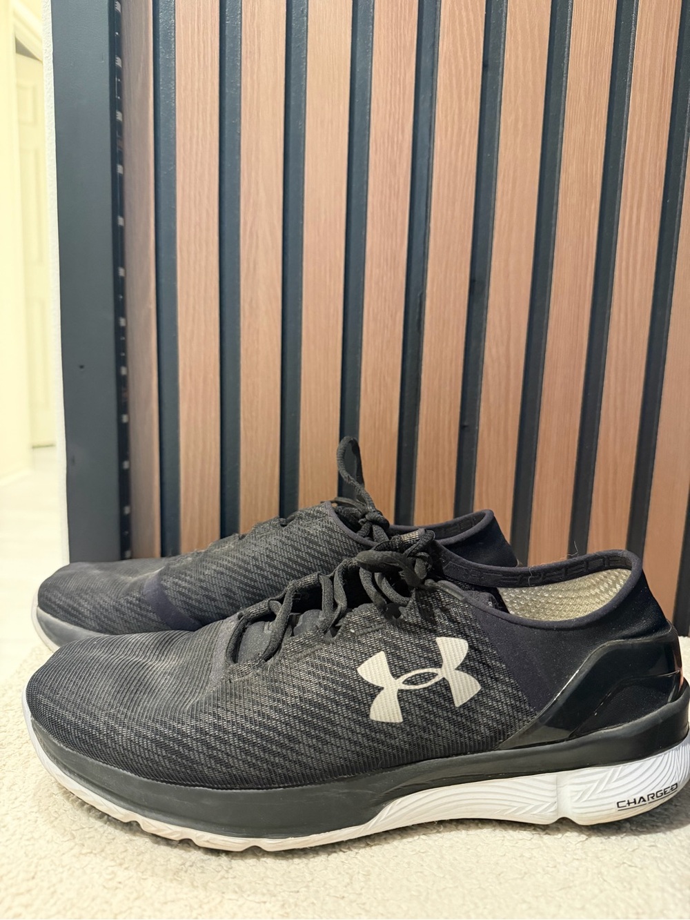 Under Armour Black Athletic Sneakers with White Logo
